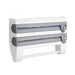 Wall-Mounted Wrap Dispenser with Cutter — Grey ABS, 39 x 24 x 10 cm