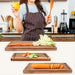 Beech Walnut Wooden Cutting Board - Rectangle Chopping & Butcher Block for Cheese & Meat