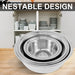 5-Piece Stainless Steel Nesting Mixing Bowl Set — 5 Sizes for Cooking, Baking & Storage