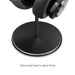 Black Walnut Wood and Aluminium Headphone Stand — Solid Metal Base Desk Headset Holder