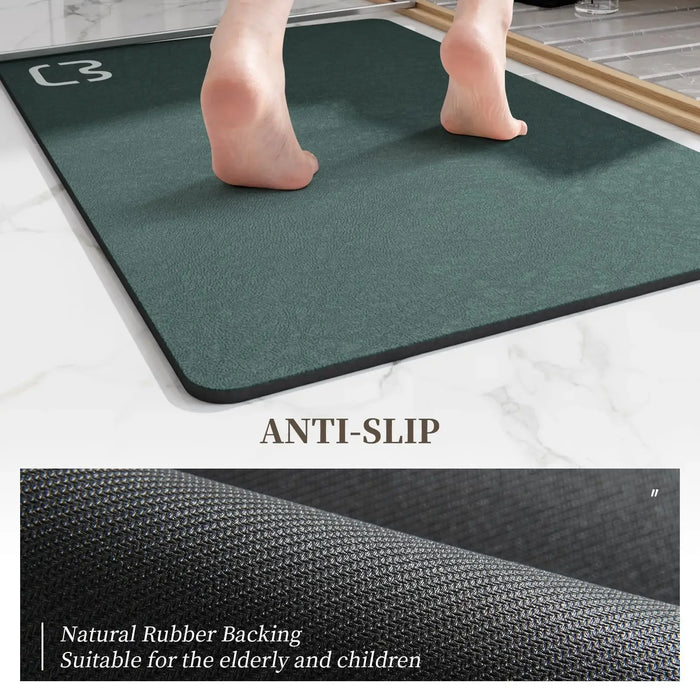 Diatomaceous Earth Bath Mat – Quick‑Dry Non‑Slip Bathroom Rug 40x60cm