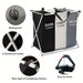 Large Foldable Laundry Sorting Basket – 2 or 3 Compartments, Oxford Fabric