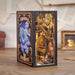 Book Nook Miniature Dollhouse Kit with Touch Light & Dust Cover — Nebula Common Room