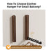 Wood Wall-Mounted Clothes Hanger — Foldable, Space-Saving Drying Rack
