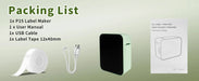 P15 Mini Portable Thermal Label Printer — Bluetooth, Inkless, Type-C Recharge