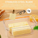 Airtight Butter Slicer & Keeper with Lid — Cutter and Fridge Storage Dish
