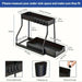 2-Tier Pull-Out Drawer Organiser — Foldable Plastic Storage for Kitchen & Bathroom