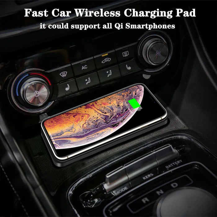 Wireless Car Charging Pad for iPhone 16/15/15 Pro Max, 14–X & Samsung S24/S23 — Silicone Pad, 15W Fast Charge