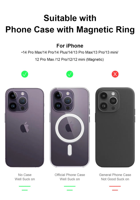 MagSafe Magnetic Wireless Charger Dock Stand — 15W Fast Charge for iPhone 12–16 (Mini/Pro/Max/Plus)