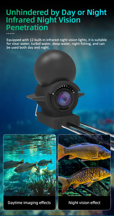 220° Underwater Fishing Camera — Handheld 4.3in LCD, 1080P Live View with Night Vision