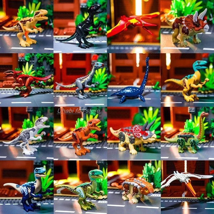 Jurassic Dinosaur Building Set — Triceratops, Velociraptor, T‑Rex, Indominus (Age 6+)
