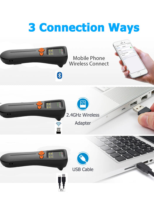 KR-A9 Mini Bluetooth 2D Barcode Scanner — Pocket QR & PDF417 Reader