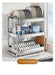 2- or 3-Tier Stainless Steel Dish Rack — Deep Plate & Bowl Drainer