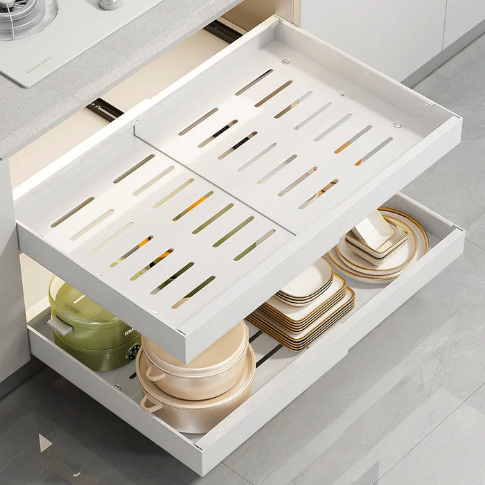 Punch-Free Retractable Pull-Out Storage Basket — 32–52cm Adjustable