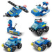 147-piece 6-in-1 City Police Building Block Set (monkey man) – Small bricks for ages 6-12