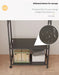 Clothing Storage Rack with Wheels, Hooks & Shelves — Freestanding Metal Organiser