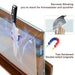 Double‑Sided Magnetic Knife Block with Acrylic Shield — Acacia Wood