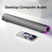 4D Stereo Sound Bar Speaker — Bluetooth 5.0, USB-Powered, AUX