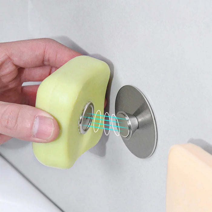 Perforation-Free Magnetic Soap Holder — Stainless Steel Wall-Mounted Soap Saver