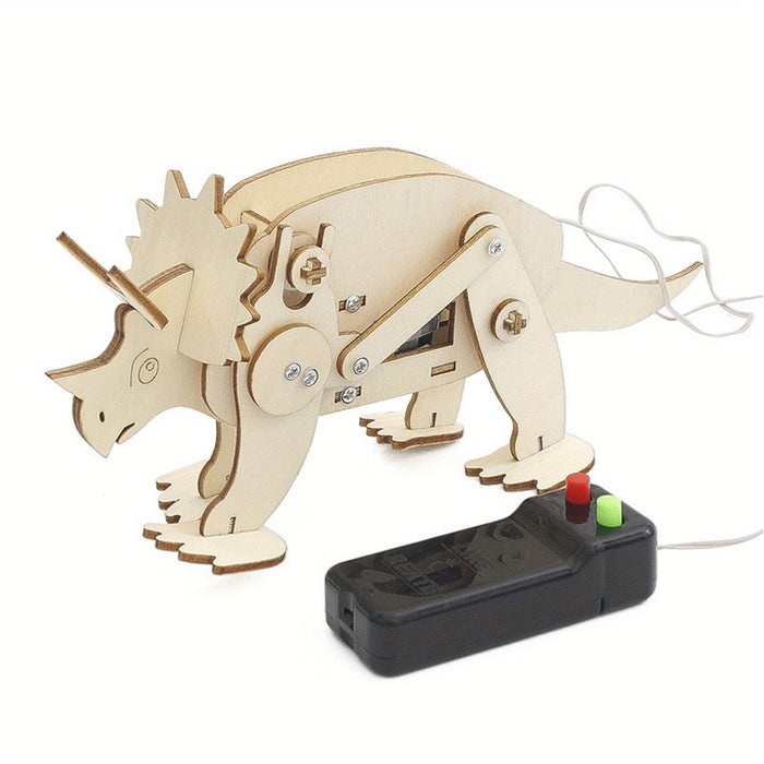 Wooden Dinosaur STEM Model Kit – choose 1 or 4 pcs (T‑Rex, Triceratops, Pterosaur, Brachiosaurus)