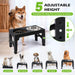 Adjustable Elevated Dog Feeder with Double Stainless Steel Bowls — Small to Large Dogs