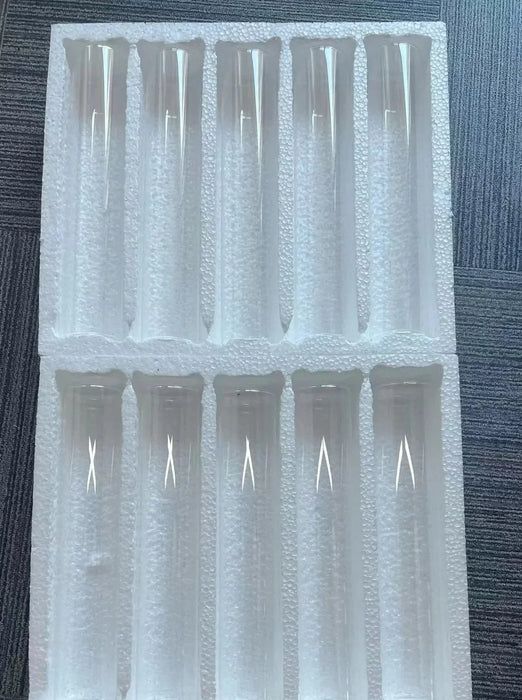 Set of 10 Glass Hurricane Candle Sleeves — 5cm x 27cm