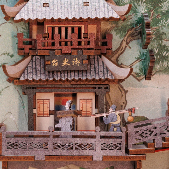 Antiquity Book Nook Dollhouse Kit – Su Dongpo's Life with Touch Light & Dust Cover