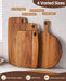 Acacia Wood Chopping & Charcuterie Board — Decorative Wooden Serving Board