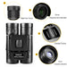 900x25 HD Zoom Portable Binoculars - 25mm BAK4 Prism, Folding Low-Light