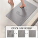 Minimalist Diatomaceous Earth Non-Slip L-Shaped Shower Door Mat