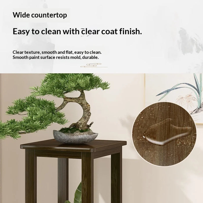 Multi-Tier Indoor Floor Plant Stand – Solid Wood Succulent Display Rack