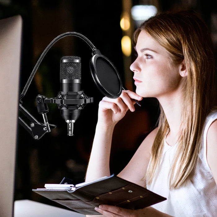 BM-800 Podcast Bundle with V8 Sound Card — Condenser Mic Kit for Podcasting, Streaming & Recording