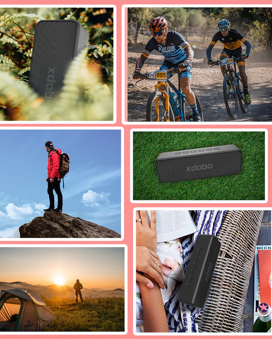 XDOBO® X-serien trådløs Bluetooth-høyttaler - 30W høyttaler med stort batteri for langvarig utendørs og vanntett bruk