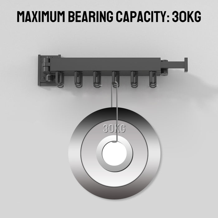 Retractable Wall-Mounted Folding Clothes Hanger — Aluminium, Indoor & Outdoor