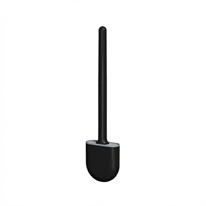 Wall-Mounted Soft TPR Toilet Brush with Removable Handle — Space-Saving