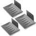 No-Drill Wall-Mounted Space Aluminium Soap Rack — Single or 3-Pack, Black/Grey/White