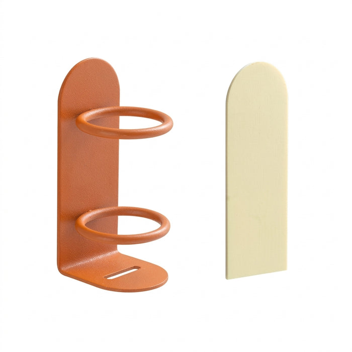 Punch-Free Wall-Mounted Toothbrush Holder — Wrought Iron, Compact Wall Storage