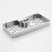 No‑drill aluminium shower caddy with towel rod option — single or double