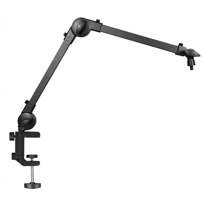 360° Microphone Boom Arm — Adjustable Desktop Mic Stand (Black)