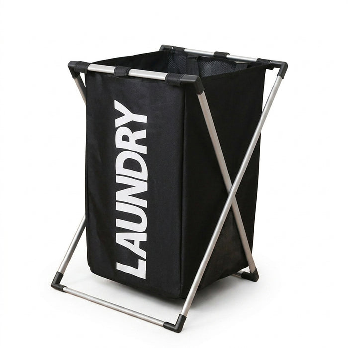Foldable Waterproof Laundry Hamper — Large Oxford Storage, 1 or 3-Grid Options (Black/Grey)