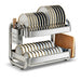 2- or 3-Tier Stainless Steel Dish Rack — Deep Plate & Bowl Drainer