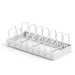 Under-Cabinet Pull-Out Pots & Pans Organiser – Expandable Stainless Steel, Adjustable Dividers