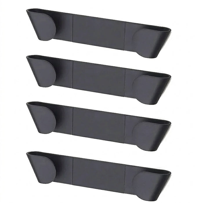 Self‑Adhesive Wall‑Mounted Pot Lid Rack – Black (1/2/4 pcs)