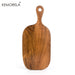 Wooden Cutting Board with Handle — Food-Safe Chopping Board for Meat, Cheese & Pizza