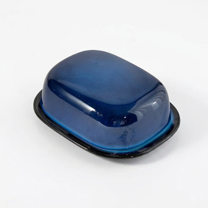Retro Kiln-Change Porcelain Butter Dish with Lid — Countertop Butter Keeper