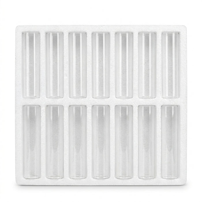 Set of 10 Glass Hurricane Candle Sleeves — 5cm x 27cm