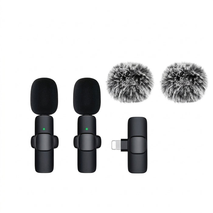 Wireless Lavalier Microphone for iPhone & iPad – Clip-on Mic for Vlogs, Interviews and Podcasts