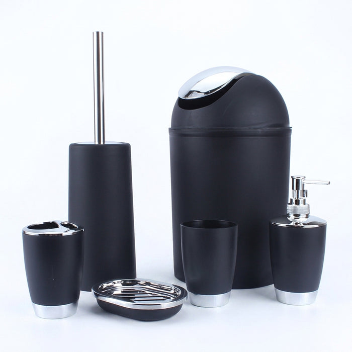 Bathroom Accessory Set – Resin Soap Dish, Dispenser, Tumbler & Toothbrush Holder