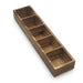 Solid Wood Retro Tea Bag Holder — Multi-Compartment Desktop Storage (White/Brown)
