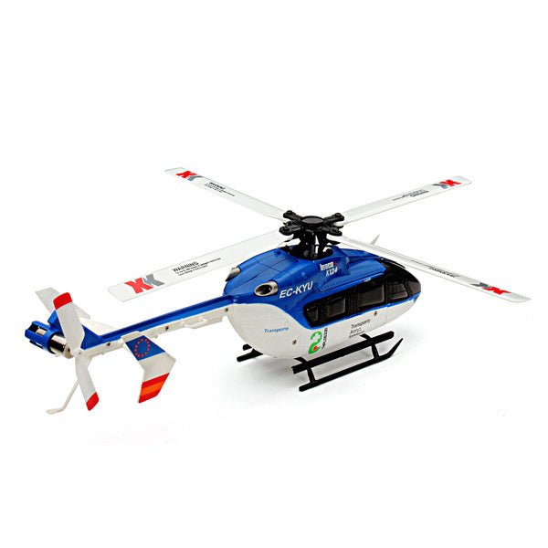 XK K124 EC145 Helicopter - 6CH Brushless 3D6G System, BNF RC Chopper - Perfect for Hobby Enthusiasts & Advanced Flyers - Shopsta EU